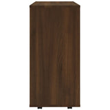 Rolling Cabinet Brown Oak 60x35x75 cm Engineered Wood 815968