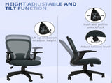 Ergonomic Office Chair, Mesh Desk Chair with Flip-up Armrest, Lumbar Back Support, Swivel Wheels, T3398P342374