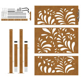 Garden Gate 100x150 cm Weathering Steel Wave Design 4100976