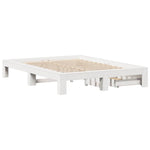 Bed Frame without Mattress White 160x200 cm Solid Wood Pine 3308994