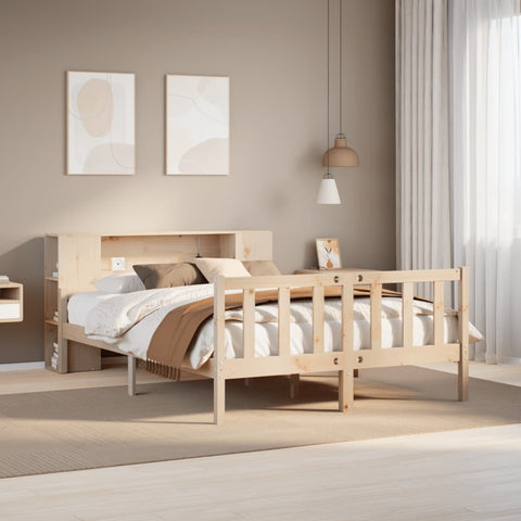Bookcase Bed without Mattress 160x200 cm Solid Wood Pine 3322090