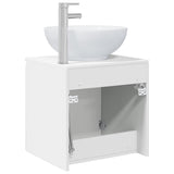Wall-Mounted Sink Vanity High Gloss White 49.5 x 44.5 x 65 cm 890446