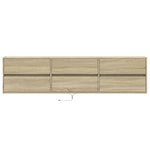 TV Wall Cabinet with LED Sonoma Oak 180x31x45 cm 3307935