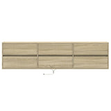 TV Wall Cabinet with LED Sonoma Oak 180x31x45 cm 3307935