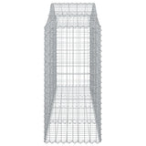Arched Gabion Baskets 7 pcs 200x50x120/140 cm Galvanised Iron 3145666