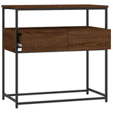 Console Table Brown Oak 75x40x75 cm Engineered Wood 834159