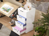 4 Drawer Filing Cabinet with Lock, Office Storage Cabinet with Adjustable Hanging Bars for A4 Letter T3398P425016