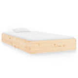 Bed Frame Natural wood Solid pine wood Single Durable Bed Frame 820052