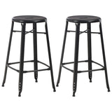 Bar Stools 2 pcs Black Steel 280077