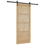 Sliding Door ORKDAL Brown 83 x 202 cm Solid Pine Wood 3333672