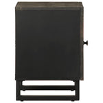 ZNTS Bedside Cabinet Black 40x33x46 cm Solid Wood Mango 4017680