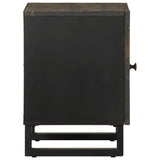 ZNTS Bedside Cabinet Black 40x33x46 cm Solid Wood Mango 4017680