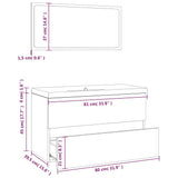 Bathroom Furniture Set Grey Sonoma Engineered Wood 3120349