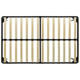 Bed Frame Black Metal, poplar wood Double Heavy Weight Endurance 284682