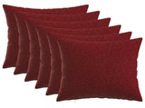 Cushion with Pillow HEERLEN 6 pcs Wine Red Fabric 926897