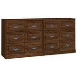 Sideboards 2 pcs Brown Oak Engineered Wood 3185286