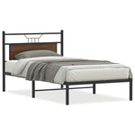 Bed Frame without Mattress Brown Oak 107x203 cm Engineered Wood 4106837