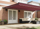 Awning Frame Burgundy 500 x 300 cm Polyester with PU coating 3331237