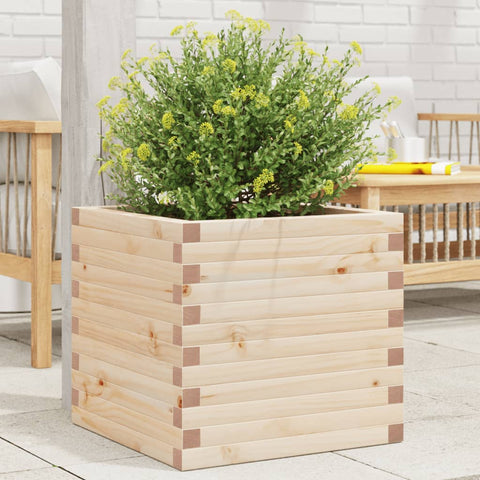 ZNTS Garden Planter 50x50x46 cm Solid Wood Pine 3282404