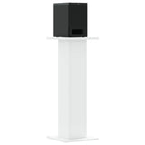 Speaker Stands 2 pcs White 30x30x80 cm Engineered Wood 852663