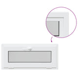 Basement Window RISOR 90 x 40 cm PVC and Glass White 42047265