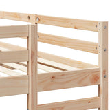 Triple Bunk Bed Frame Natural 80 / 200 x 200 cm Solid Pine Wood 3414558