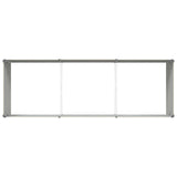 Planter Ivory 290 x 100 x 45 cm Galvanised Steel 42018117