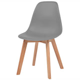 Dining Chairs 4 pcs Grey Plastic 244775