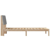 Bed Frame with Headboard Brown 75 x 190 cm Solid Pine Wood 878929