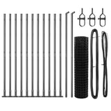 Welded Wire Fence with Concrete Base 25 x 1.2 m 3350955