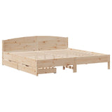 Bed Frame without Mattress 180x200 cm Super King Solid Wood Pine 3301818