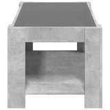 ZNTS Coffee Table with LED Concrete Grey 93x53x45 cm Engineered Wood 847556