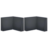 Retaining Wall 2 pcs 50 x 50 x 30 cm Steel Anthracite 8015204