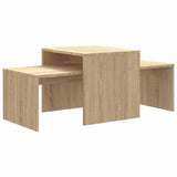 802915 Coffee Table Set Sonoma Oak 100x48x40 cm Engineered Wood