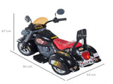 Kids Ride On Toy Car Motorbike Electric Scooter 6V Battery Operated Toy Trike-Black T3398P348134