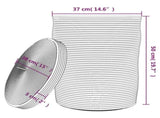 Storage Basket with Lid Brown and White 37x50 cm Cotton 358480