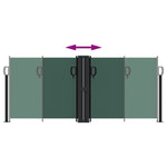 ZNTS Retractable Side Awning Dark Green 100x1000 cm 4004695