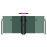 ZNTS Retractable Side Awning Dark Green 100x1000 cm 4004695