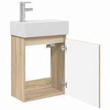 Bathroom Vanity Unit with Tap Sonoma Oak 45.5 x 22.5 x 84 cm 889503