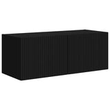 TV Cabinet Set Wall-mounted 5 pcs Black Engineered Wood 3409088