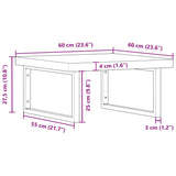 ZNTS Basin Shelf Wall Mounted Steel and Solid Wood Beech 3302505