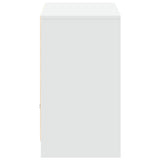 TV Cabinet with LED White 91x34x61 cm Engineered Wood 852180