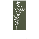 Garden Privacy Screen Olive green 50 x 140 cm Cold-rolled steel 876325