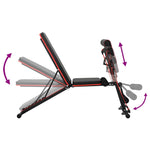 Weight Bench Manual Black 132 x 54 x 100 cm Steel 42007904
