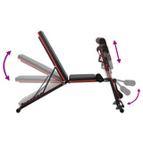 Weight Bench Manual Black 132 x 54 x 100 cm Steel 42007904