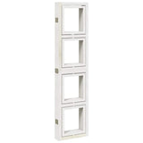 Room Divider 6 Panels White Solid Wood Paulownia 358697