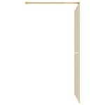 Walk-in Shower Wall with Clear ESG Glass Gold 118x195 cm 154949