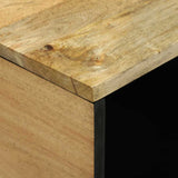 Coffee Table Brown and Black 80 x 50 x 40 cm Solid Acacia wood 4017940