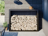 Firewood Rack Black 100x40x100 cm Steel 850968