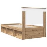 Bed Frame Artisian Oak 90 x 200 cm Solid Pine Wood 3411063